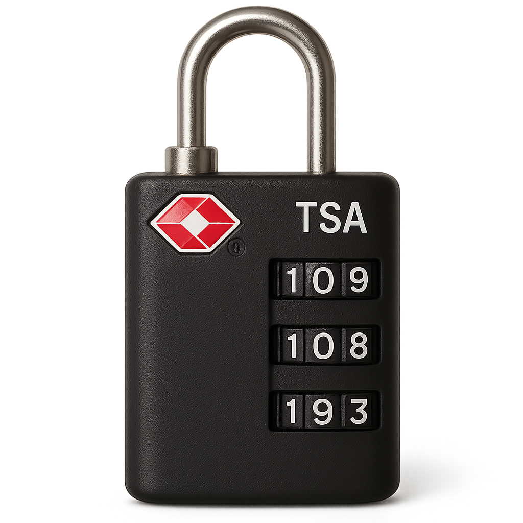 DOCOSS-Set of 2-202 TSA Locks for Luggage, Number Lock for Bag Small Locks for Luggage TSA Lock Combination Password Locks for Travel (Black,Silver)