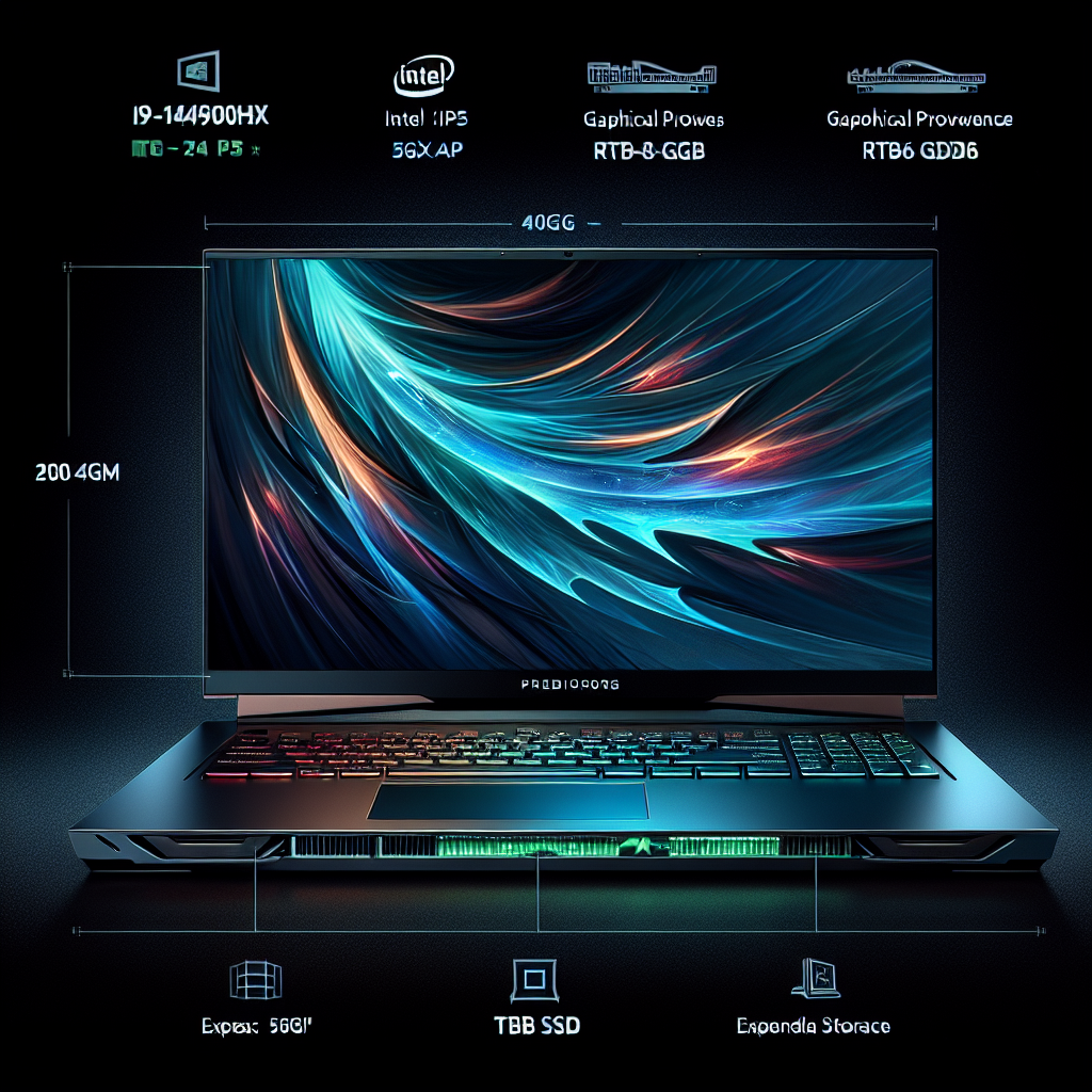 Acer Predator Helios 16 Gaming Laptop i9-14900HX Processor, RTX 4070-8GB GDDR6, WQXGA IPS Display, 500 nits, 240 Hz Refresh Rate, Per Key RGB (Win 11 Home/ 16GB / 1TB SSD) - PH16-72, 40.64 cm(16")