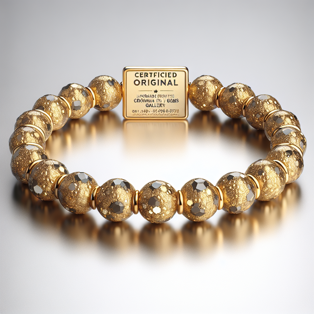 Cuonna Gems Gallery Stylish Fools Gold Crystal Handmade Round Bead Golden Pairait Crystal Stone Bracelet Original Certified पाइराइट ब्रेसलेट Natural Pyrite Bracelet Brautiful Gift For Birthday