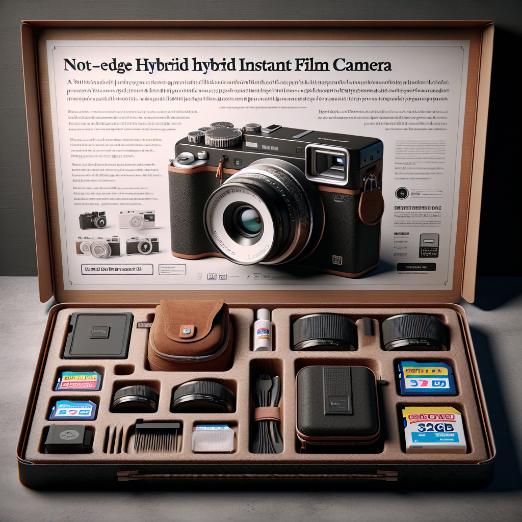 Fujifilm Instax Wide Evo Hybrid Instant Film Camera (16840957) Bundle with 32GB Memory Card + Padded Case + Cleaning Kit + More