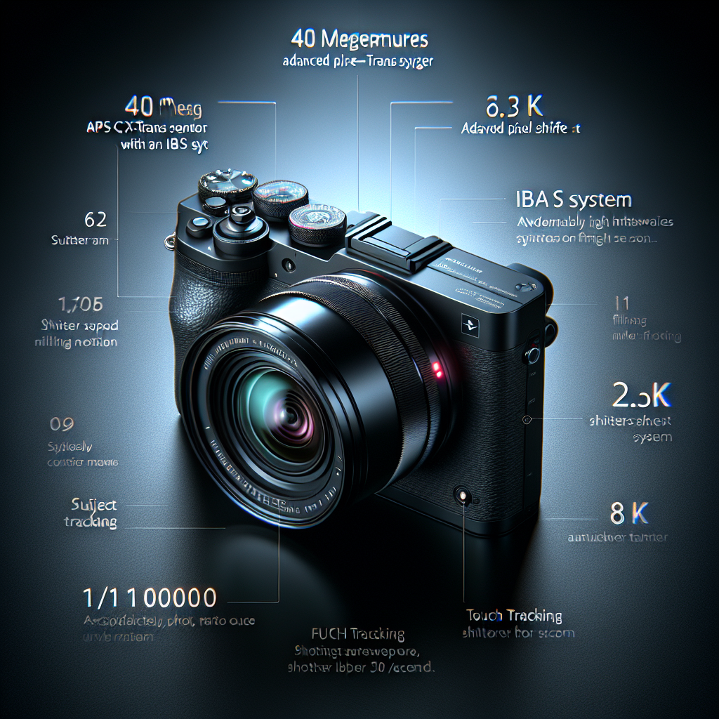 Fujifilm X-T5 40MP APS-C X-trans sensor|Pixel Shift|IBIS System|Ultra high resolution mirrorless camera|6.2k 30p|Subject tracking|1/180000 shutter speed|Touchtracking|quick lever for photo/video-Black