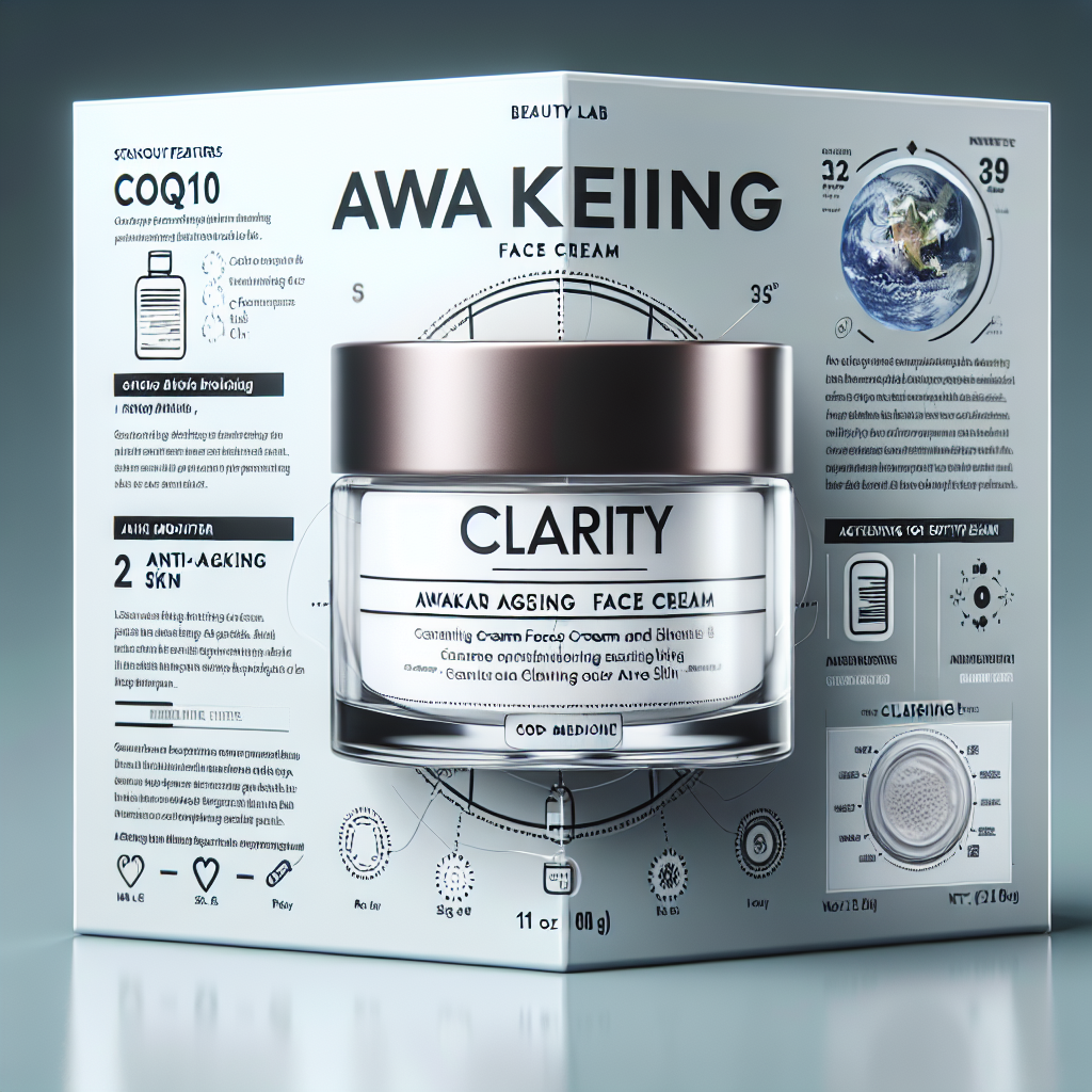 GOOD MEDICINE BEAUTY LAB Clarity Awakening Face Cream with CoQ10 Face Lotion for Sensitive Skin Anti-Aging Facial Moisturizer for Women and Men (1 oz)