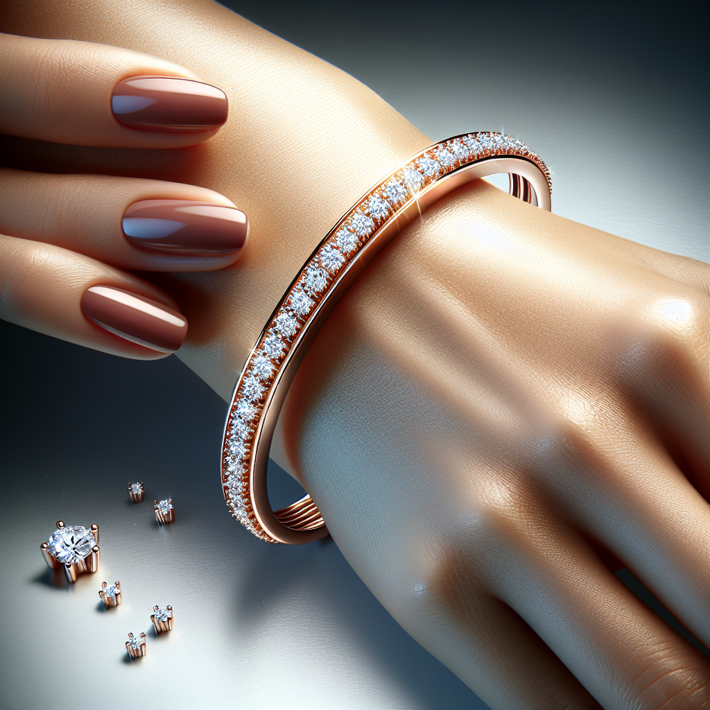 Kushal's Fashion Jewellery Rose-Gold Plated White Casual Wear Bracelete With Sparkling Cubic Zirconia