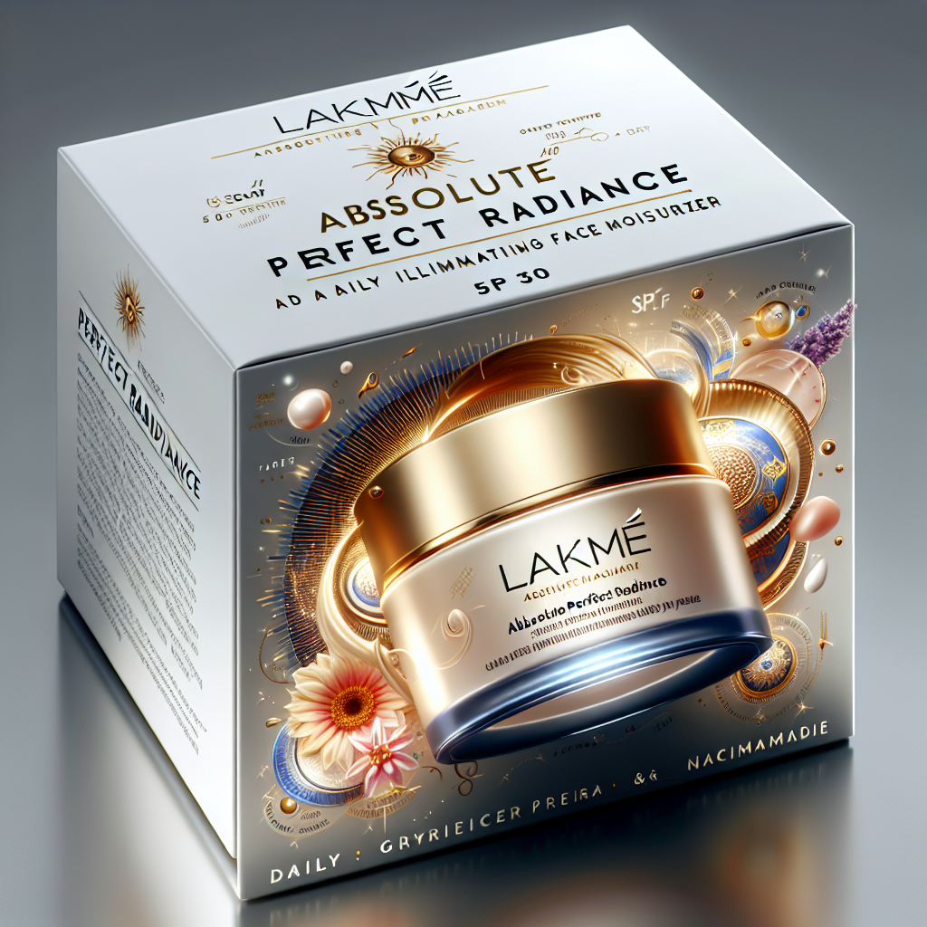 LAKMÉ Absolute Perfect Radiance Brightening Day Cream 50 g, SPF 30, Daily Illuminating Face Moisturizer for Glowing Skin - With Glycerin & Niacinamid