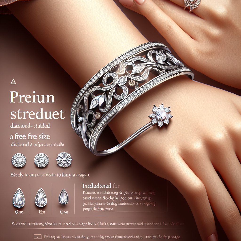 LAVAZZA Pemium American Diamond Metal Bracelet For Women & Girls Stylish | Fancy Girl's Bracelet Free Size | Easy to Open Screw Design | Bangles Bracelet | Perfect For Gift, Party, Everyday- Set of 1