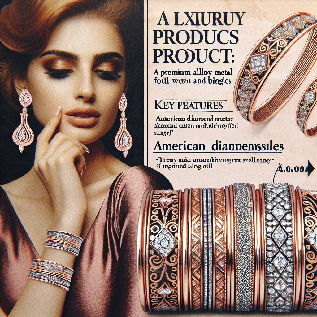 LAVAZZA Rose CZ Amercian Diamond Alloy Metal Bangles Premium Kada Set For Women & Girls | Latest Women's Kangan Stylish | Trendy Girl's Bangles Bracelet | Rose Gold Bangles Diamond- Set of 2 Bangles