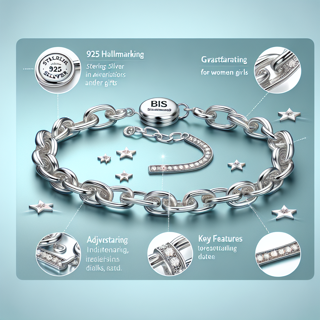 LeCalla 925 Sterling Silver Bracelet for Women and Girls | BIS Hallmarked Italian Link Chain Bracelets | Adjustable Bracelet Jewelry Gift for Anniversary Birthday Wedding