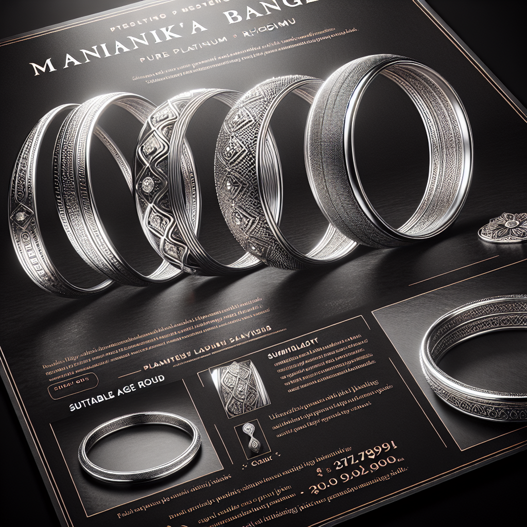 MANIKYA Bangles with Pure Platinum Rhodium Plating for women and girls