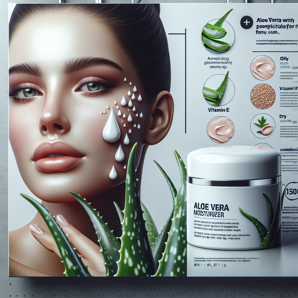 Moiste Aloe Vera Moisturizer for Face Oily Skin, Dry Skin & Combination Skin (Pack of 30) | Moisturizing Cream with Vitamin E, Tea Tree OIl & Wheat Germ Oil - 1500g