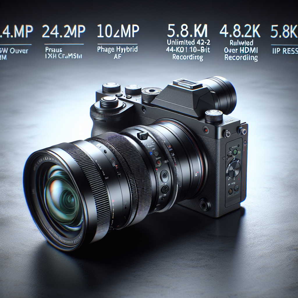 Panasonic LUMIX S5IIX Mirrorless Camera, 24.2MP Full Frame with Phase Hybrid AF, Unlimited 4:2:2 10-bit Recording, 5.8K Pro-Res, RAW Over HDMI, IP Streaming with 20-60mm F3.5-5.6 Lens - DC-S5M2XKK