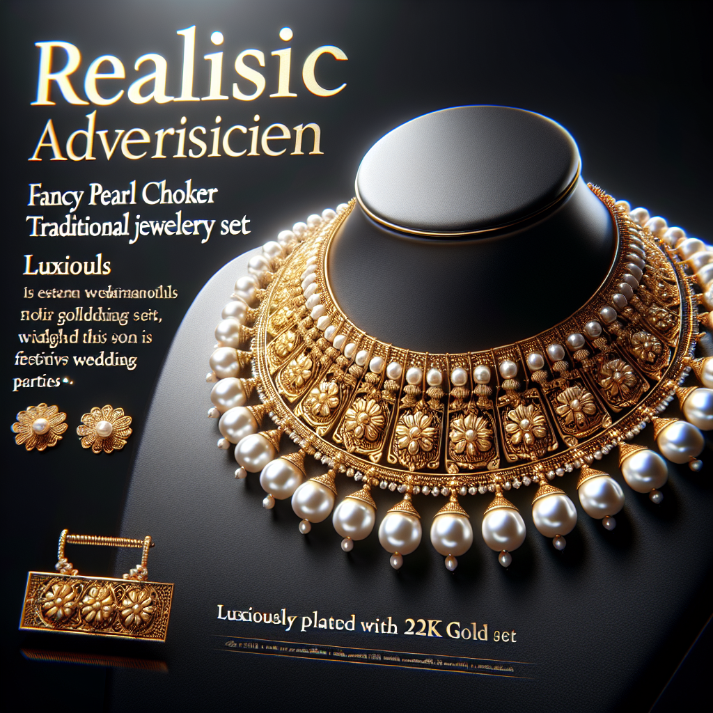 Shining Diva Fashion Latest Stylish Fancy Pearl Choker Traditional Jewellery Set for Women | Temple Necklace Set | Festive Wedding Party Necklace | 22k Gold Plated | Just Like Original Gold Jewellery