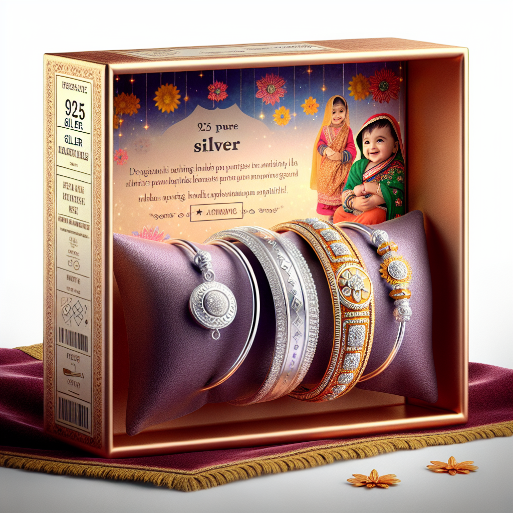 Silver Chest 925 Pure Silver Bangles for Baby Girl and Boy - Pack of 2 Silver Bracelet Pair for Kids