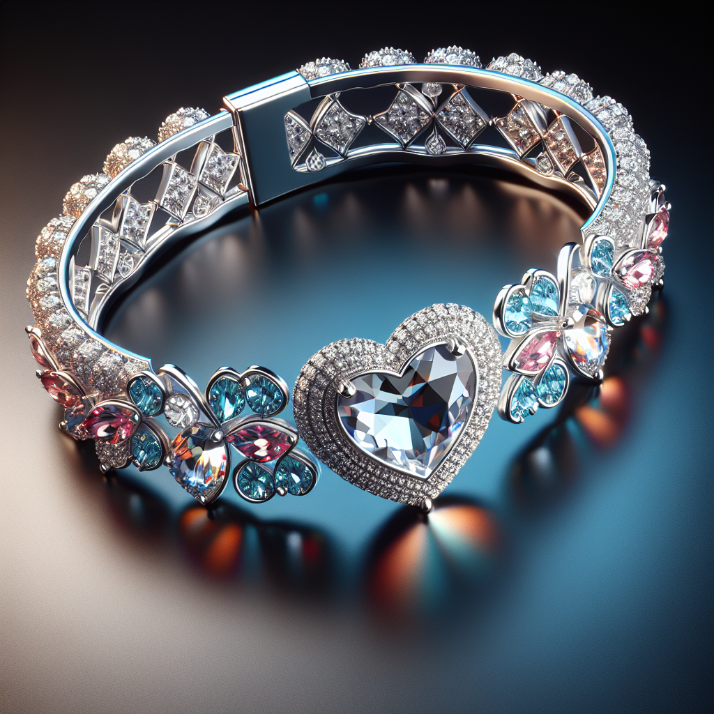 Yellow Chimes Bracelet for Women and Girls | Fashion Multicolor Crystal Bracelets for Women and Girls | Heart Shaped Silver Toned Bracelet | Birthday Gift for Girls and Women