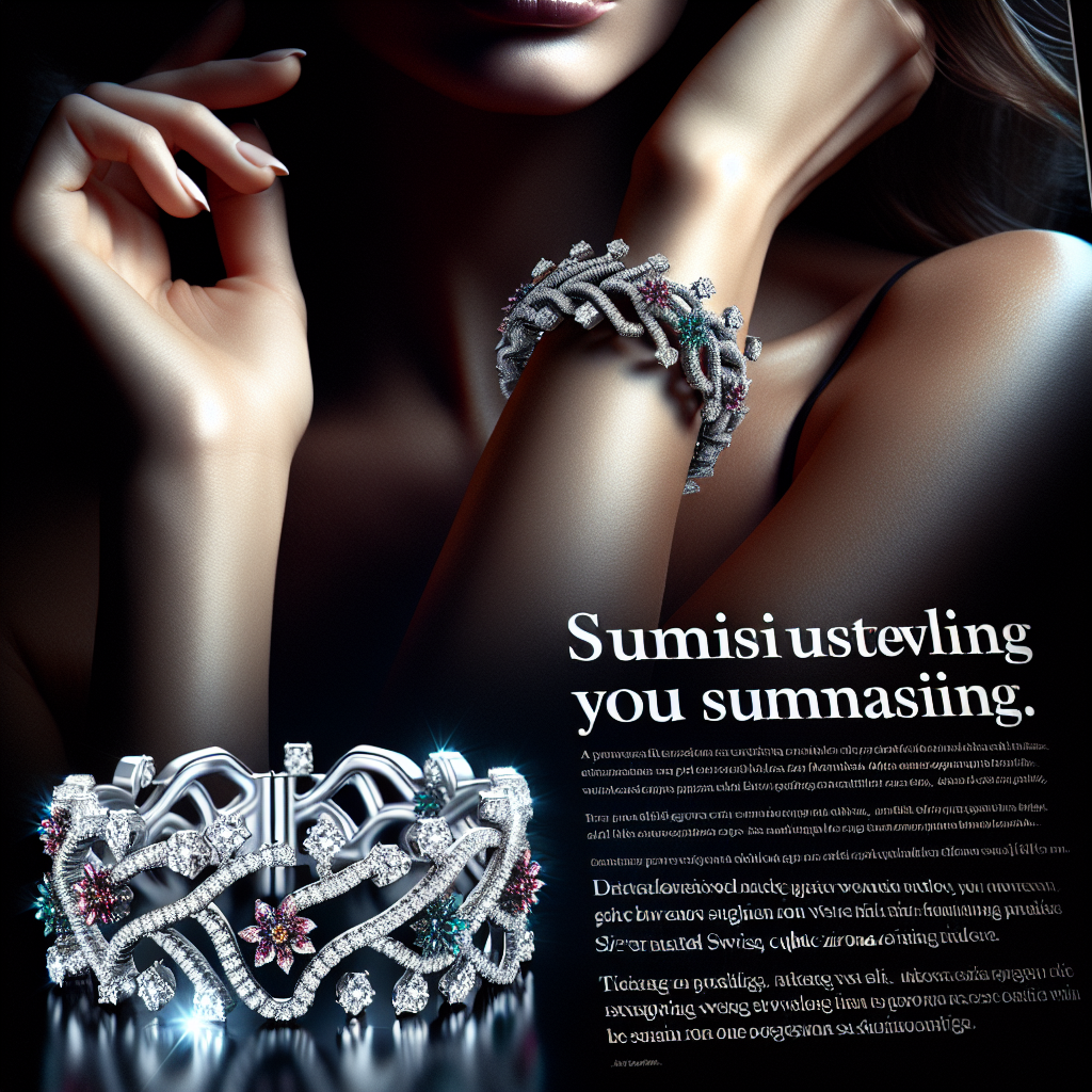 Yellow Chimes Exclusive Sparkling Colors Flowerets Vine Swiss Cubic Zirconia Silver Plated Sparkling Bracelet for Women and Girl's