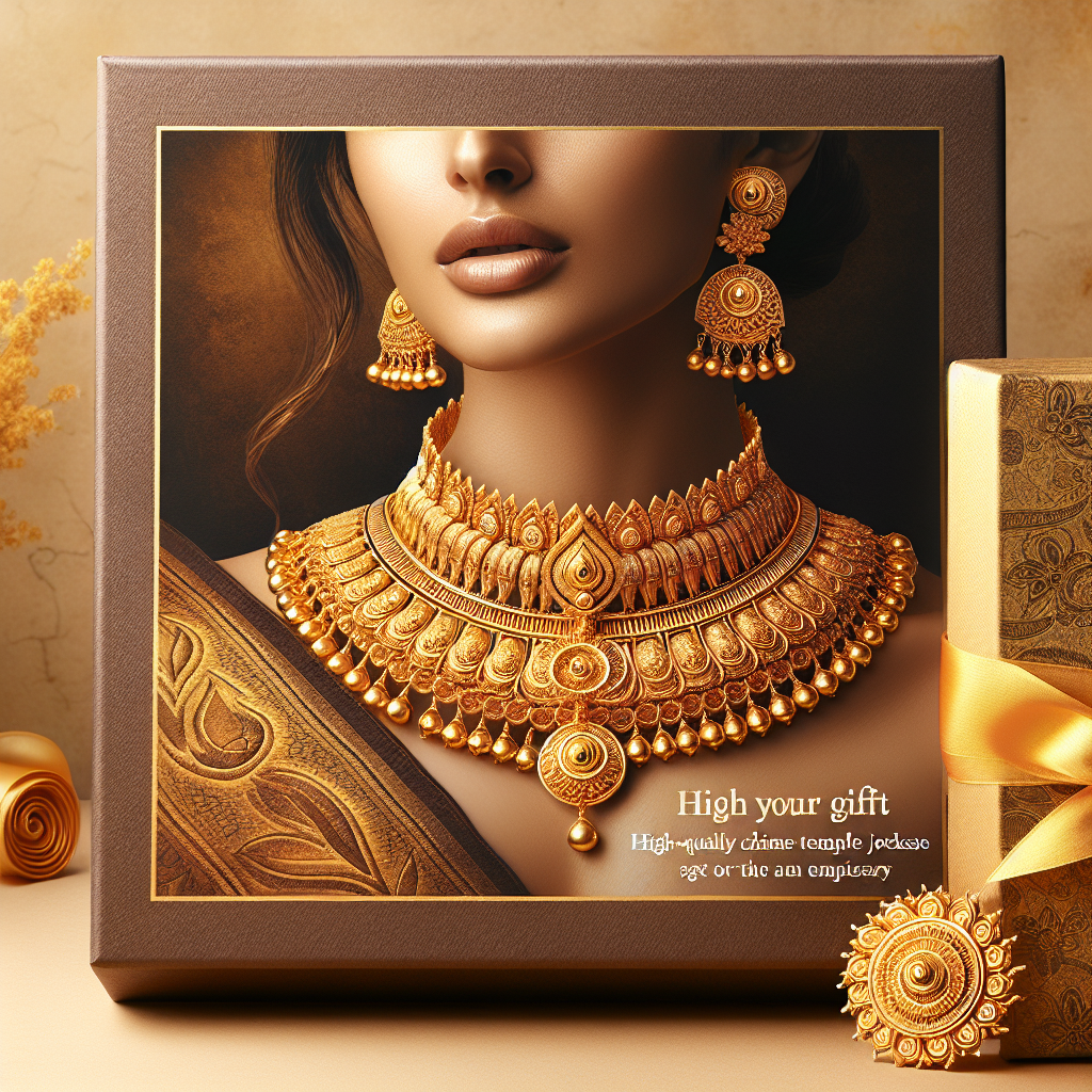 Yellow Chimes Temple Jewellery Set | Gold Plated Traditional Choker Necklace | Ethnic Gold Plated Choker Necklace Set for Women | Birthday Anniversary Gift for Wife