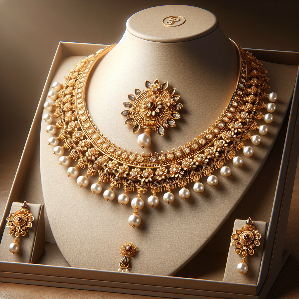 ZAVERI PEARLS Gold Tone Traditional Temple Choker Necklace Set For Women-ZPFK8983