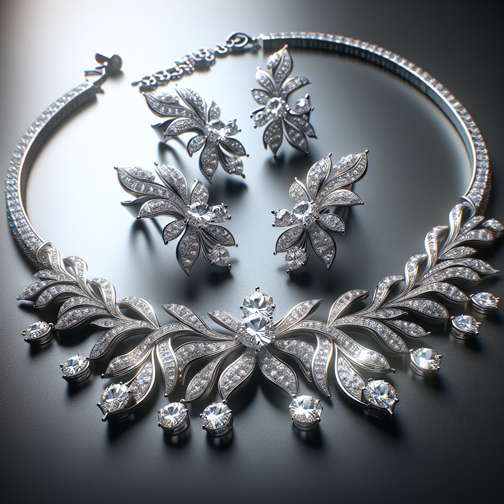 ZENEME Rhodium Plated Silver Toned White American Diamond Studded Necklace With Earring Jewellery Set For Woment and Girl